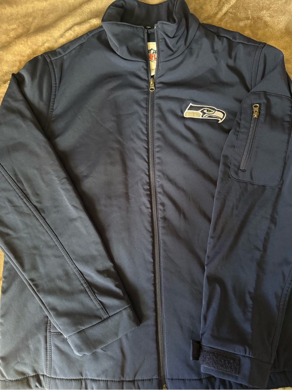 NFL Navy Seattle Seahawks Lightweight Full-Zip Jacket #Seahawks #SBChamps